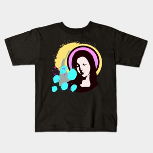 Virgin Mary Graffiti Christian Art Kids T-Shirt